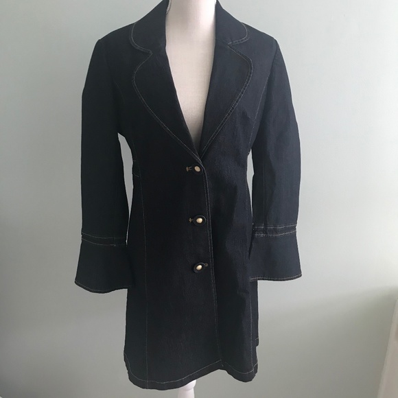 Bisou Bisou black denim coat - Picture 2 of 6